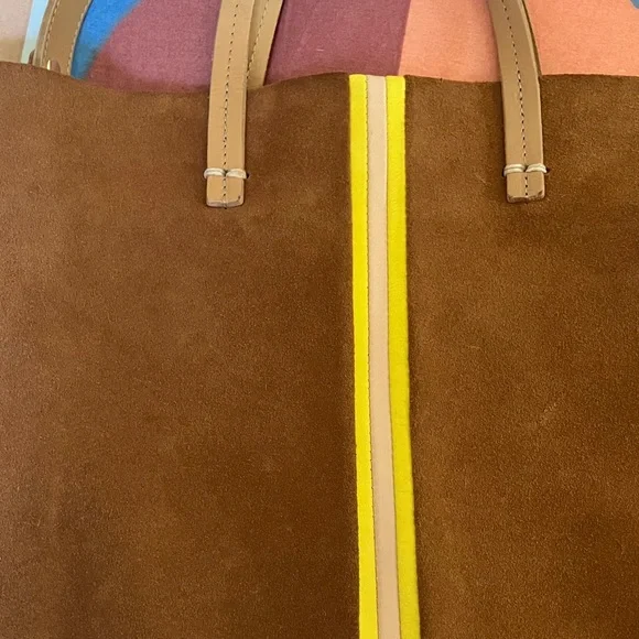 Clare V Tan Tote with Yellow Accent - Picture 3 of 9